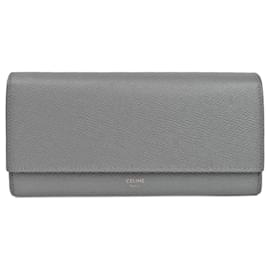 Céline-Céline Large Flap Wallet-Grey