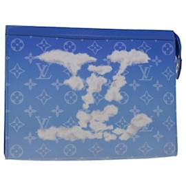 Louis Vuitton-Bolso de mano LOUIS VUITTON Monogram Clouds Pochette Voyage Azul M45480 autenticación 46151EN-Blanco,Azul