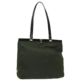 Prada-PRADA Shoulder Bag Nylon Leather Green Auth bs6634-Green