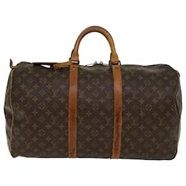 Louis Vuitton-Louis Vuitton-Monogramm Keepall 50 Boston Bag M.41426 LV Auth 46810-Monogramm