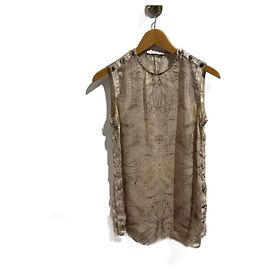 GIVENCHY Top T.FR 36 Seta Beige