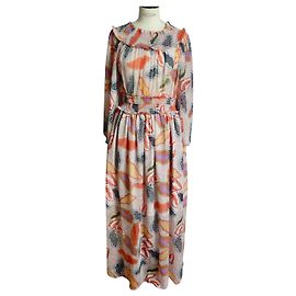 NINA KAUFMANN Robe longue fluide smoke TS Orange
