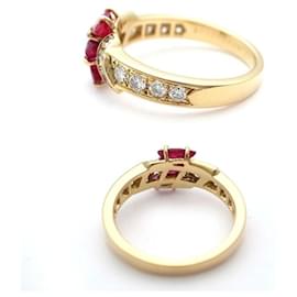 Boucheron-* Boucheron Ruby Diamond Ring K18YG [Used] pink-Pink