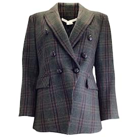 Veronica Beard Forest Multi Miller Wool Dickey Jacket Green