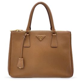 Prada Sac cabas Galleria en cuir saffiano beige beige Beige