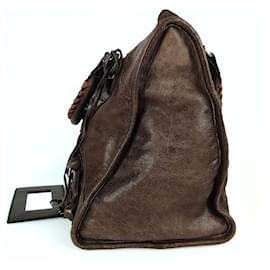 Balenciaga-Balenciaga Work handbag in brown leather-Brown