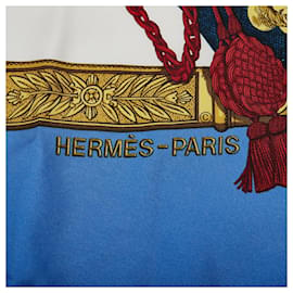 Hermès-Hermes White Grand Uniforme Silk Scarf-White,Multiple colors
