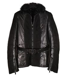Amazing Gucci Fur Coat with belt Black