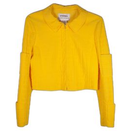 Incroyable veste de défilé Chanel Jaune
