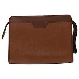 Autre Marque-BURBERRY Clutch Bag Leather Brown Auth yk7639-Brown