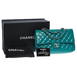Chanel-Sac CHANEL Timeless/Classique en Cuir Bleu - 101283-Bleu