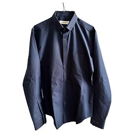Yves Saint Laurent Camicia YSL in cotone blu scuro Blu scuro