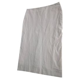 Saia Gucci Creme Algodão Viscose Cru