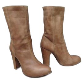 Sartore leather ankle boots beige 38.5 FR Beige