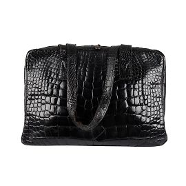 Autre Marque GFF Croc-embossed Shoulder Bag Black