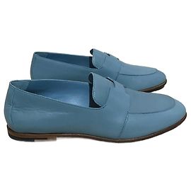 Hermès HERMES Pantoletten & Clogs T.EU 36 Leder Blau
