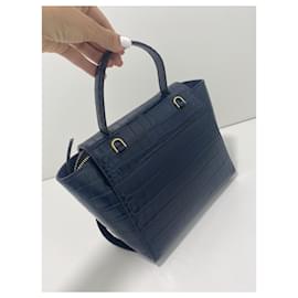 Céline-CELINE  Handbags   Leather-Navy blue