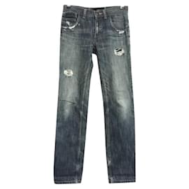 Comme Des Garcons Vaqueros rectos rotos de Comme des Garçons Azul Azul oscuro