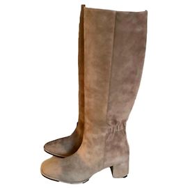 Lola Cruz botas altas Bege Taupe