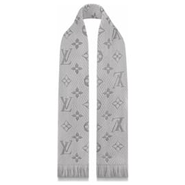 Louis Vuitton-Louis Vuitton  Logomania Scarf-Grey