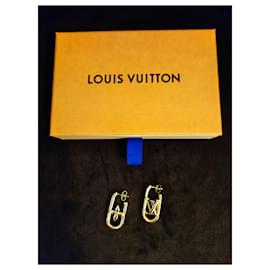 Autentici Orecchini Louis Vuitton M80267 Motivo Fiore Oro Logo LV 3 x 2 cm