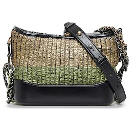 Chanel-Chanel Black Small Painted Knit Gabrielle Crossbody Bag-Black
