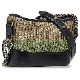 Chanel-Chanel Black Small Painted Knit Gabrielle Crossbody Bag-Black