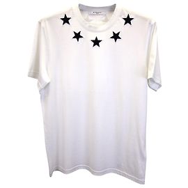 Camiseta con aplicación de estrellas de algodón blanco de Givenchy Blanco