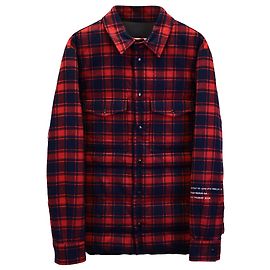 Moncler Genius Moran Piumino trapuntato a quadri in cotone rosso e blu Altro