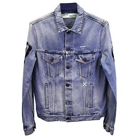 Off White Off-White Impressionism Denim Jacket in Blue Cotton Blue