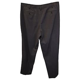 Etro-Etro Tapered Trousers in Brown Wool-Brown