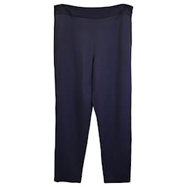 Emporio Armani-Emporio Armani Trousers in Navy Blue Viscose-Navy blue