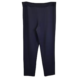 Emporio Armani-Pantalón Emporio Armani de viscosa azul marino-Azul marino