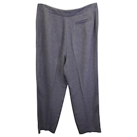 Giorgio Armani-Giorgio Armani Straight Trousers in Grey Viscose-Grey