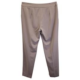 Armani-Armani Collezioni Straight Trousers in Tan Wool-Brown,Beige