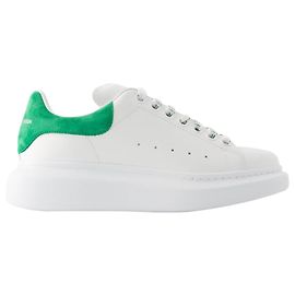 Oversized Sneakers - Alexander Mcqueen - Leather - White/green White