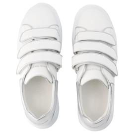 Alexander Mcqueen-Zapatillas oversize - Alexander Mcqueen - Piel - Blanco/plata-Blanco