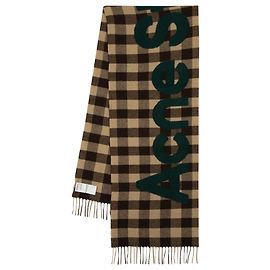 Lenço Veda - Acne Studios - Lã - Marrom/ verde Marrom