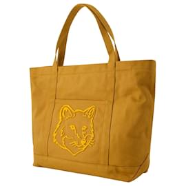 Autre Marque-Classic Fox Head Tote Bag - Maison Kitsune - Canvas - Brown-Brown