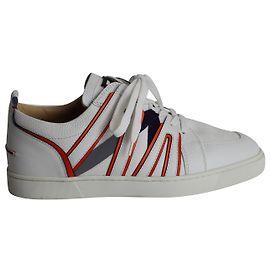 Christian Louboutin Bianco Vida Viva Sneakers in White Leather White