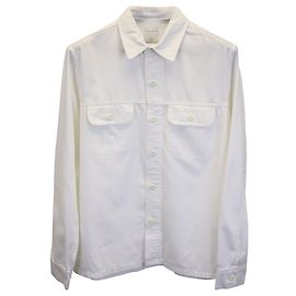 Sandro Paris Camisa con botones y dos bolsillos en algodón blanco Blanco