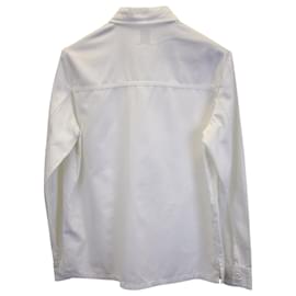Sandro-Sandro Paris Chemise boutonnée à deux poches en coton blanc-Blanc