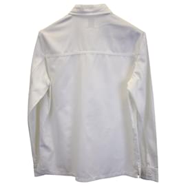 Sandro-Sandro Paris Two-Pocket Button Up Shirt in White Cotton-White
