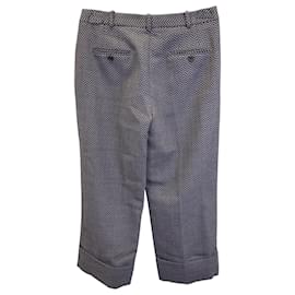 Michael Kors-Pantalones cortos con estampado de chevrón Michael Kors en lana virgen negra y gris-Otro
