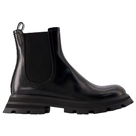 Botines Chelsea - Alexander McQueen - Cuero - Negro Negro