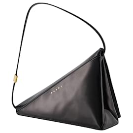 Marni-Prisma Triangle Bag  - Marni - Leather - Black-Black