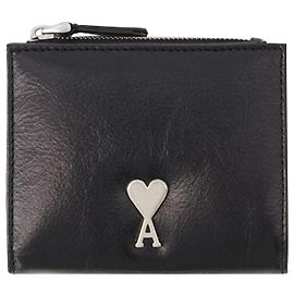 Voulez Vous Folded Wallet - AMI Paris - Leather - Black Black