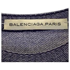 Balenciaga-Jersey Balenciaga Paris Estampado en Lana Azul Marino-Azul marino