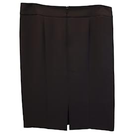 Giorgio Armani-Giorgio Armani Pencil Skirt in Brown Silk-Brown