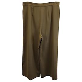 Etro-Etro Straight Cut Trousers in Olive Wool-Green,Olive green